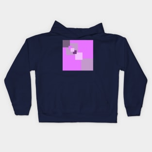 Purple squares Kids Hoodie